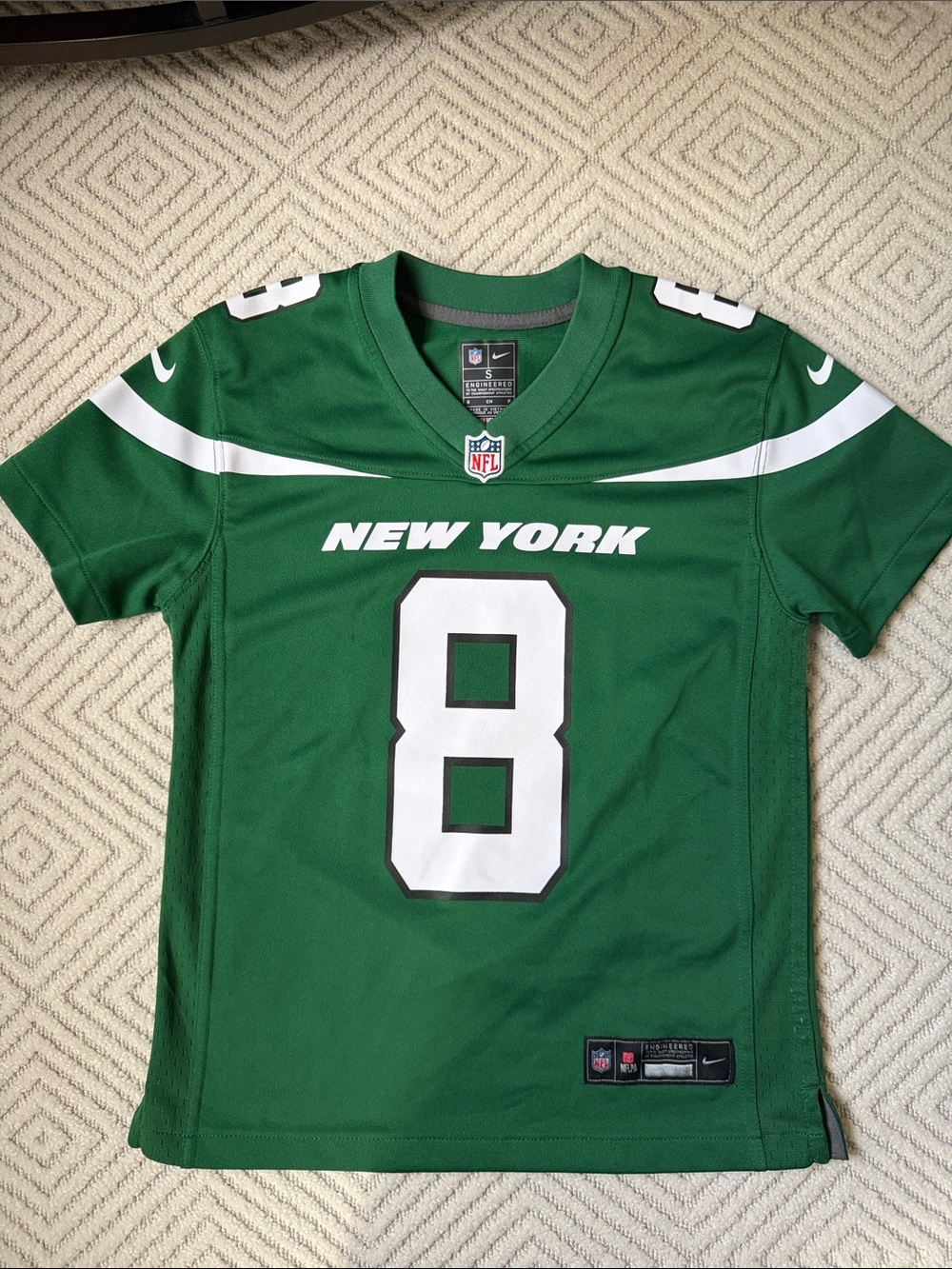 Nike Green New York #8 Rogers Football Jersey - Boys